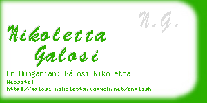 nikoletta galosi business card